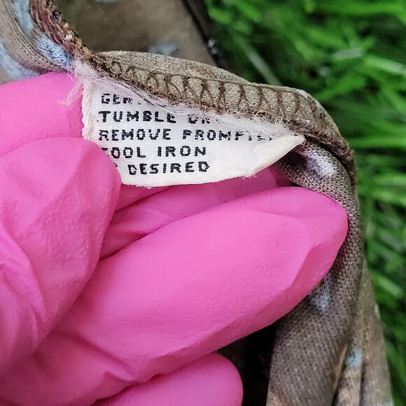 Vintage Van-Heusen Disco MOD Button Shirt Medium 19x28 Brown - Picture 7 of 11